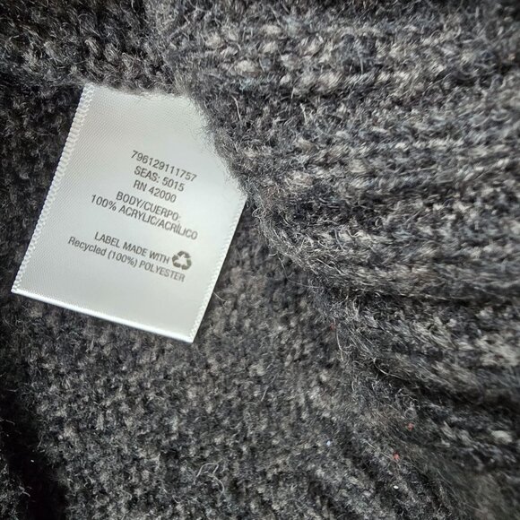 Basic Editions XL Nordic Pattern Charcoal Sweater - Picture 4 of 7